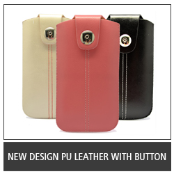 New Design PU Leather With Button